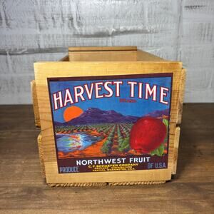 “Harvest Time” Wooden Crate